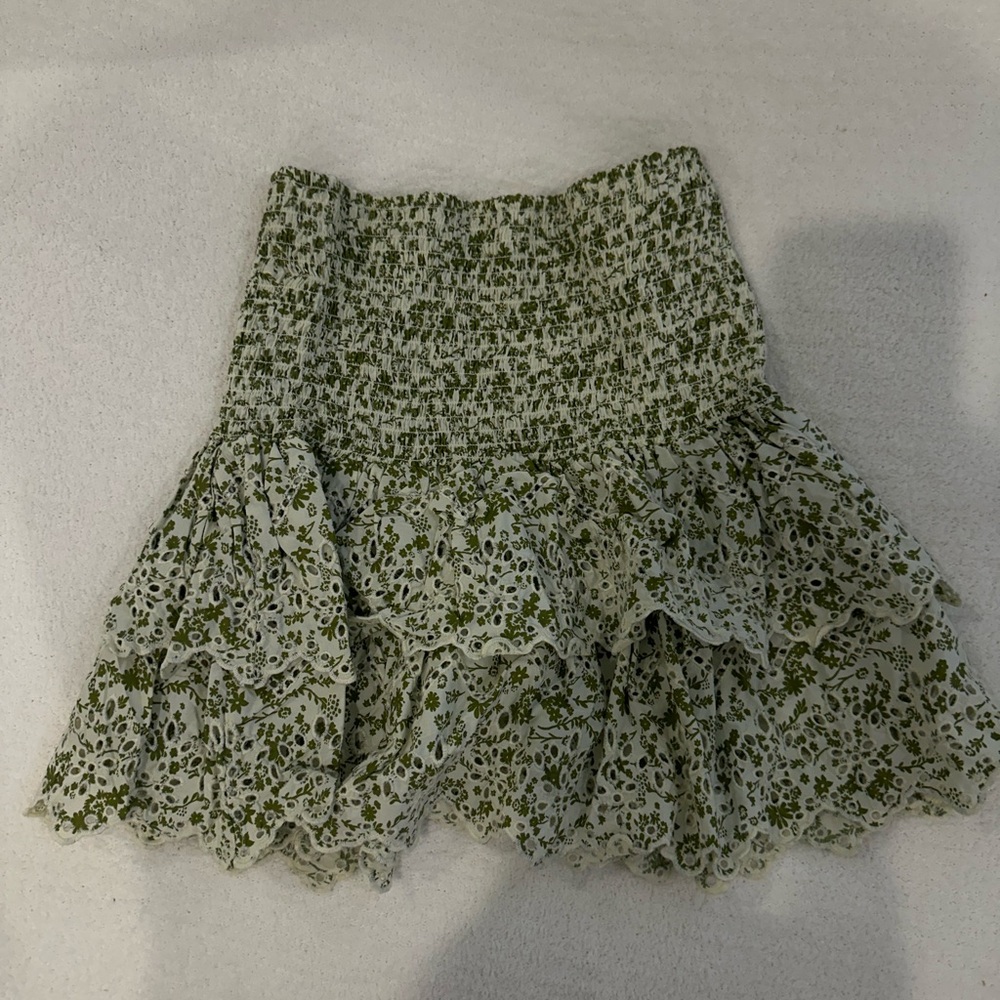 Zara green and white skirt!